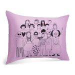 Rad Royals Standard Pillowcase One Love Lavender Front by Araki Koman